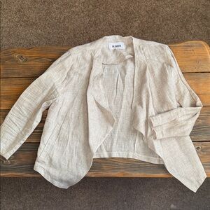 BB Dakota Open Front Linen Jacket size L